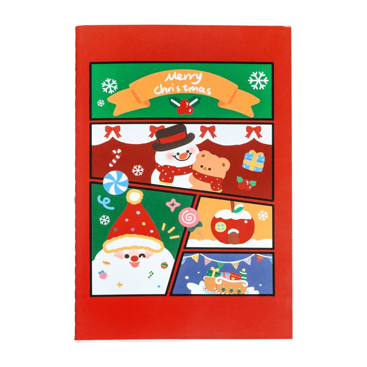 Christmas notebooks for students, featuring cartoon designs and educational stationery (A5 size). These are perfect as small gifts for children during Christmas.