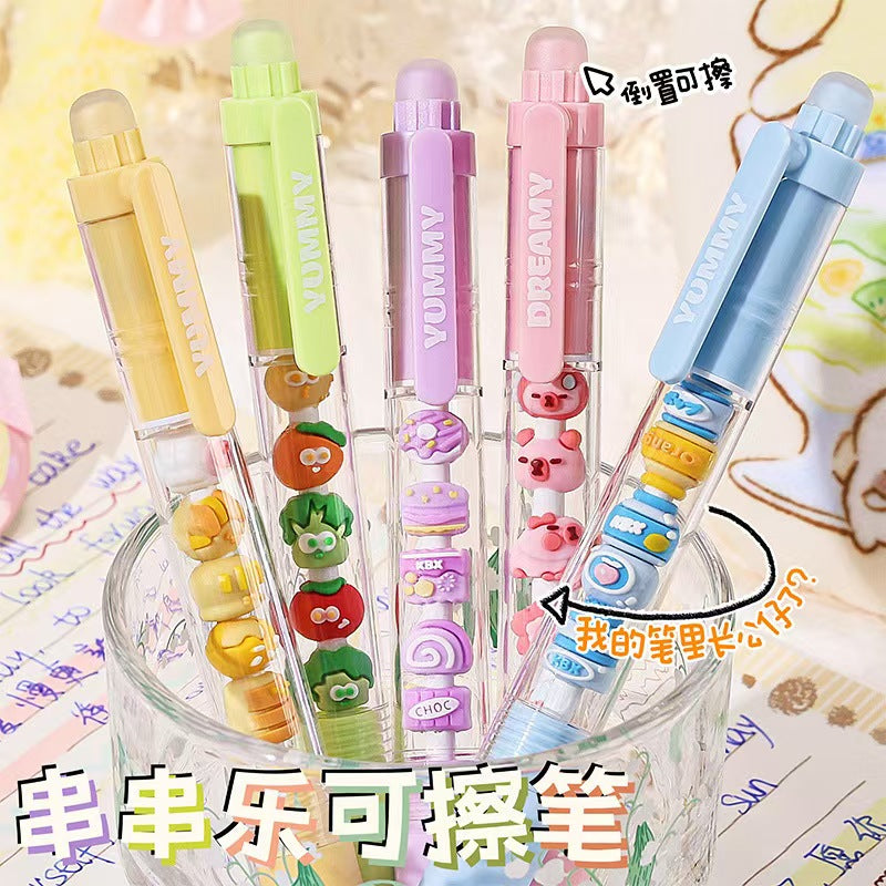 Kaba bear erasable fun pen set with a press-action gel pen, cartoon and high aesthetic value